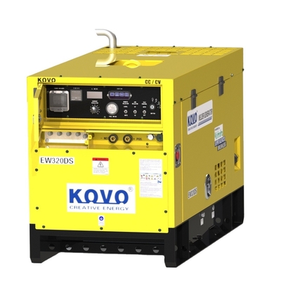 Générateur de soudeur à arc diesel portable de 400 ampères EW320DST avec courant nominal de 280 CC/CV